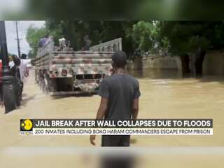 Nigeria floods: 200 prisoners escape Maiduguri prison