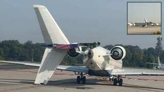 Watch: Two Delta planes collide while taxiing at US airport
