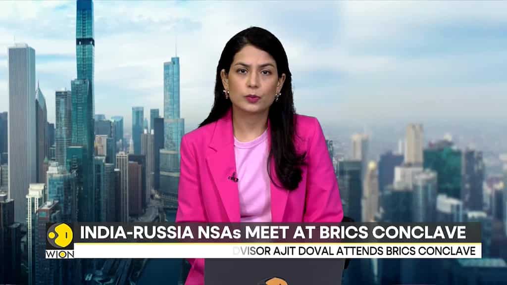 BRICS NSA Meet: India's NSA Ajit Doval meets Russian counterpart Sergei Shoigu