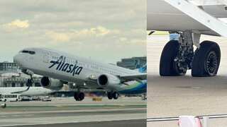 Alaska Airlines airplane blows tyres as it pulls brakes to avoid collision with Southwest flight