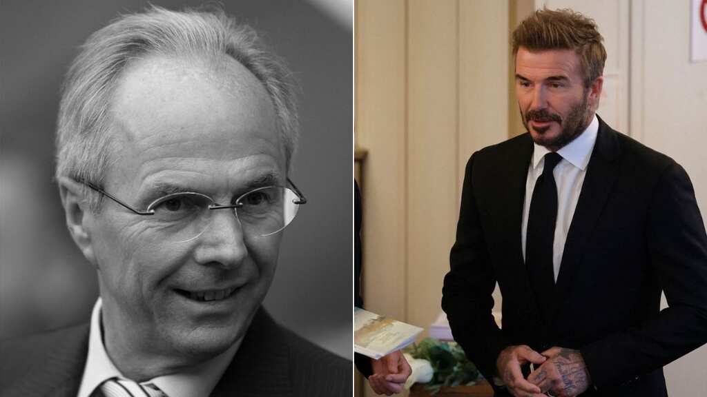 David Beckham attends former England manager Sven-Goran Eriksson's funeral in Sweden
