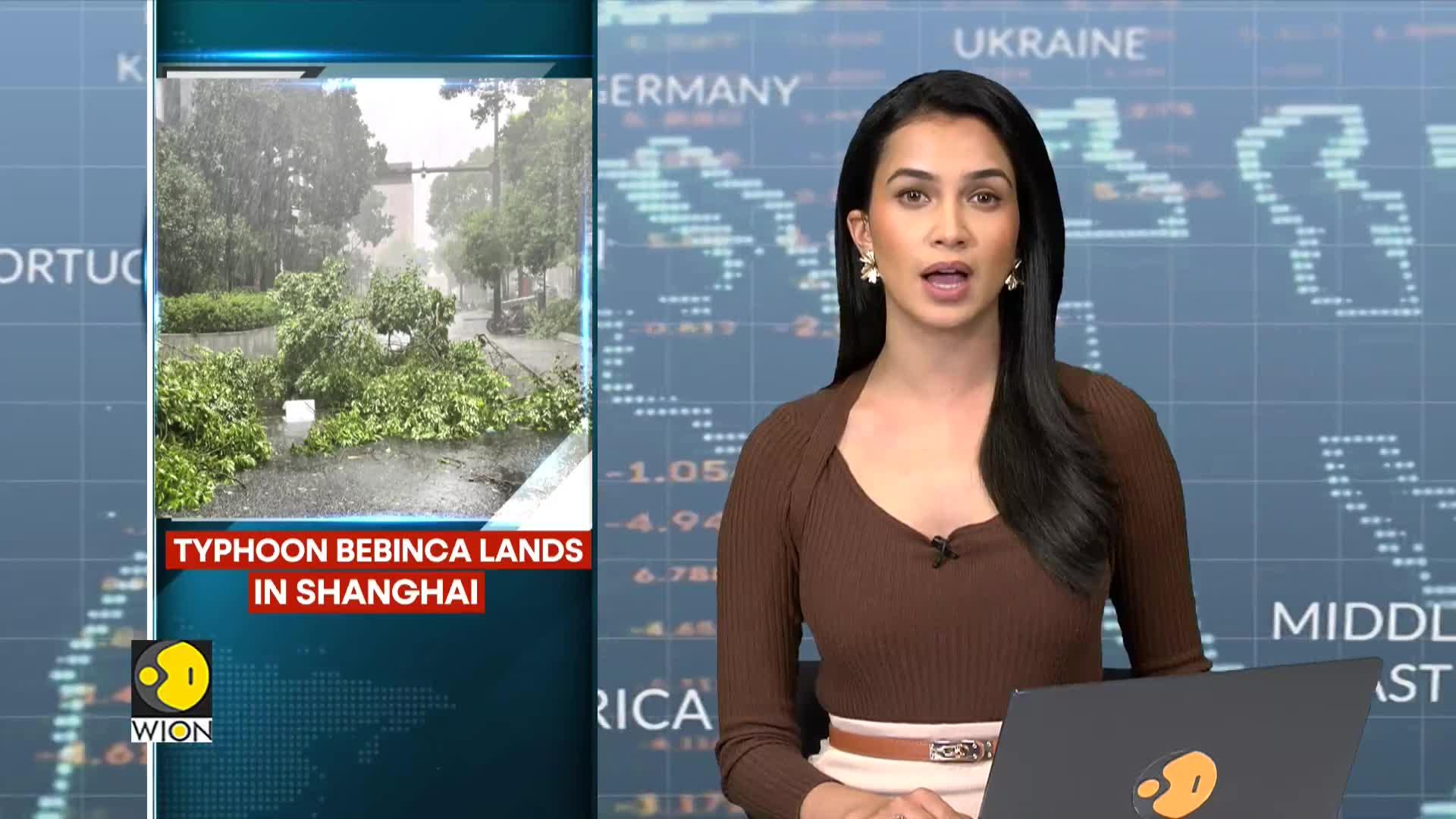 Typhoon bebinca makes landfall in Shanghai