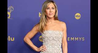 Jennifer Aniston stuns in a champagne gown at Emmy Awards 2024