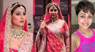 Hina Khan stuns fans amid cancer struggle as she walks the ramp as a bride