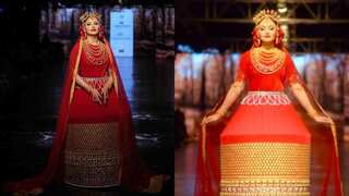 Urvashi Rautela walks the ramp in 24K gold Manipuri wedding dress