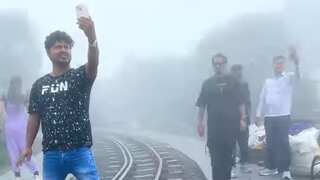 Man risks life to capture selfie in front of Darjeeling toy train: Watch