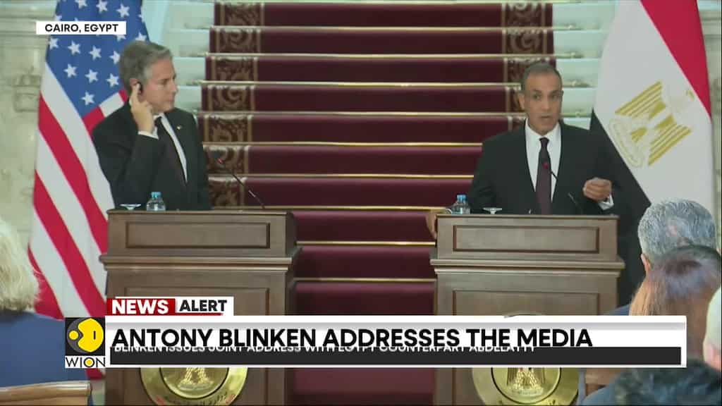 Antony Blinken Issues Joint News Conference With Egyptian Foreign Minister Abdelatty