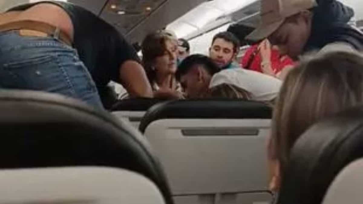 Passengers freak out, fear death as tropical storm rattles plane mid-air: Watch