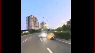 Gurugram accident: Horrific video shows bike crashing into SUV coming from wrong side