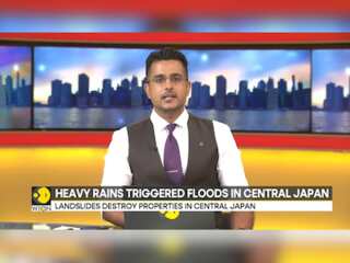 Heavy rains triggered floods in central Japan