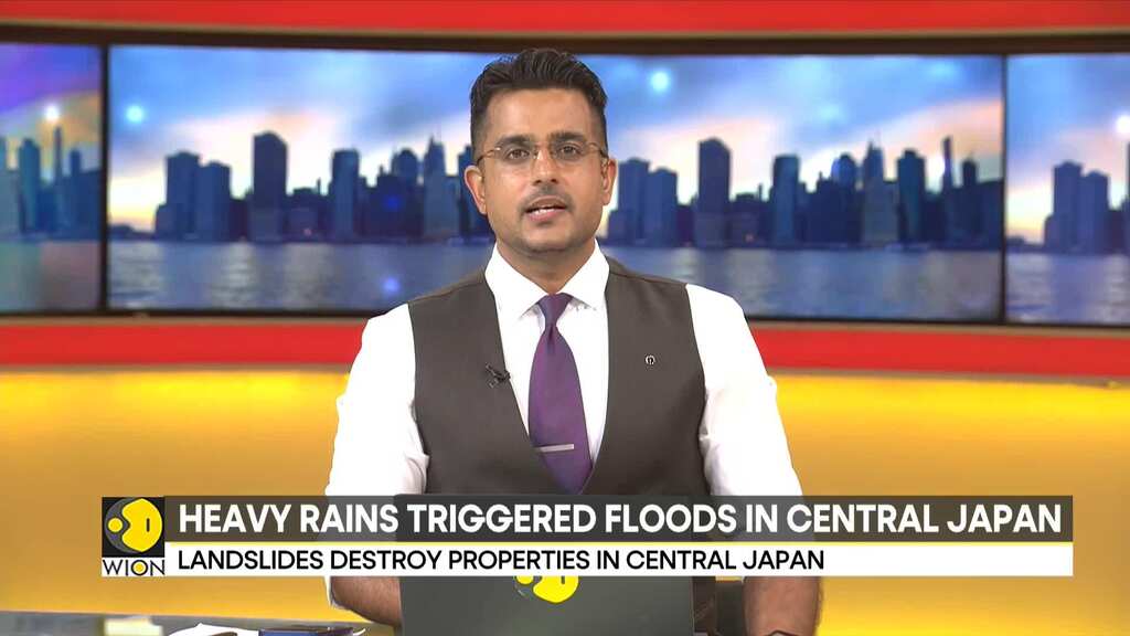 Heavy rains triggered floods in central Japan