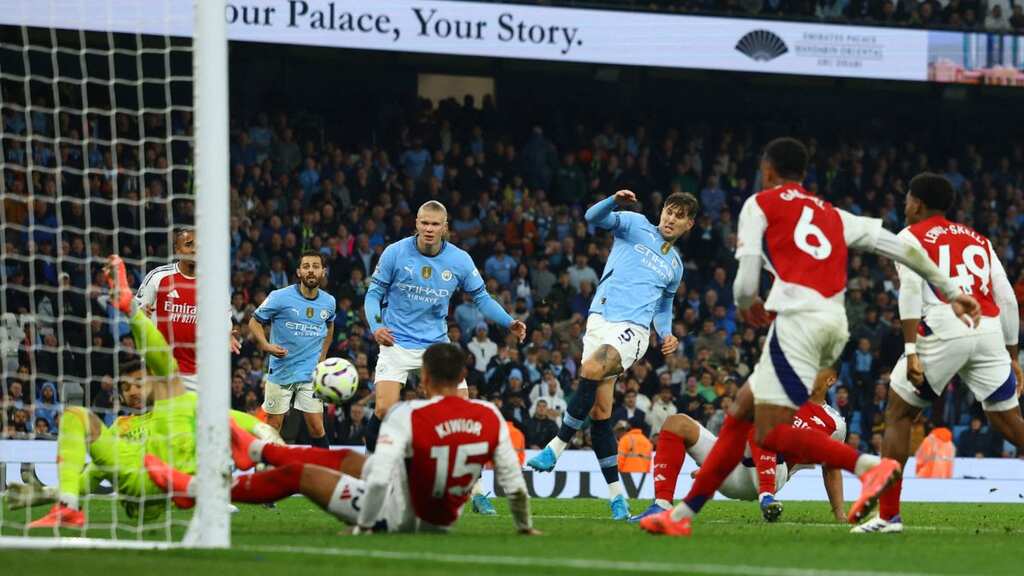 PL: John Stones scores late in injury time to save Manchester City's day against Arsenal