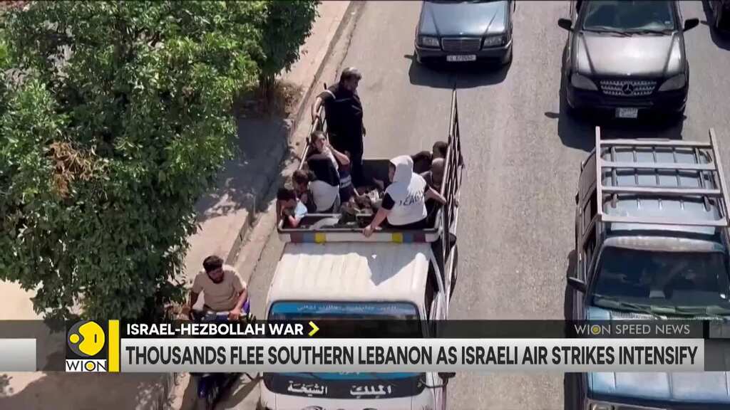 Israel-Hezbollah War: Thousands flee Southern Lebanon as Israeli air strikes intensify | Speed News