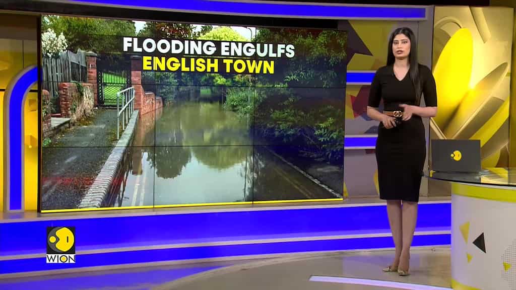 Flood Engulfs English Town After Heavy Rainfall