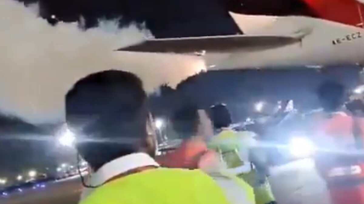 Smoke billows out of tail of Dubai-bound Emirates flight before take-off in Chennai, video goes viral Smoke billows out of tail of Dubai-bound Emirates flight before take-off in Chennai, video goes viral
