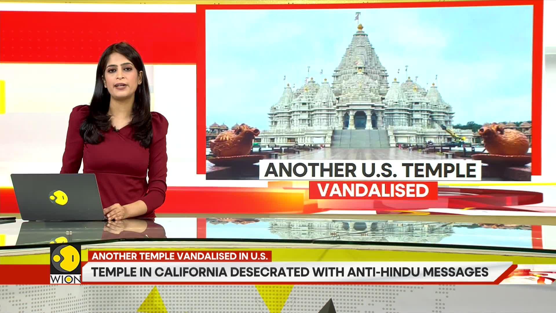 Temple Vandalised In US With Anti-Hindu Messages, Water Supply Cut