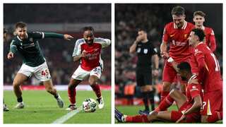 EFL Cup: Raheem Sterling nets maiden Arsenal goal in big win over Bolton, Liverpool thrash West Ham