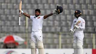 Sri Lanka's Kamindu Mendis becomes first batter to score fifty or more in eight consecutive Tests since debut
