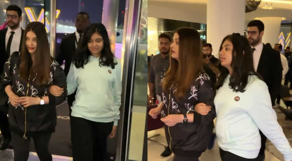 Aishwarya Rai, daughter Aaradhya spotted in Abu Dhabi for IIFA; greet fans