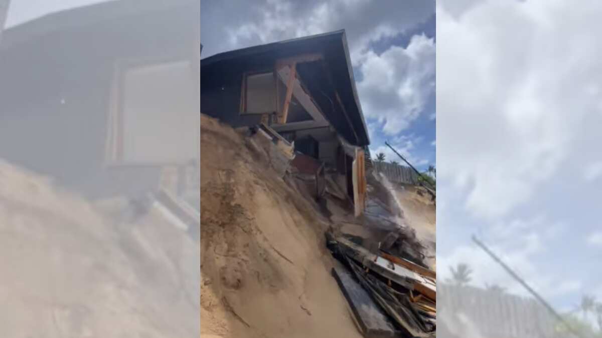 This Hawaii house is crumbling into the ocean and state is suing owner for ruining the beach This Hawaii house is crumbling into the ocean and state is suing owner for ruining the beach