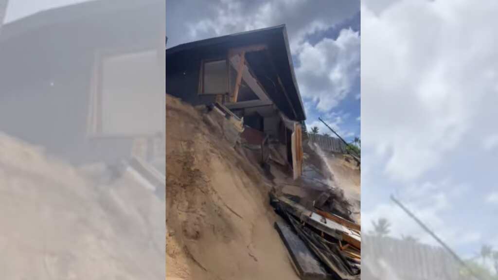 This Hawaii house is crumbling into the ocean and state is suing owner for ruining the beach
