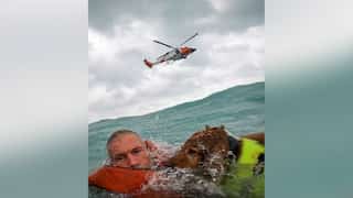 Hurricane Helene: US Coast Guard rescues man and his dog lost at sea as hurricane barrels toward land
