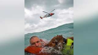 Hurricane Helene: US Coast Guard rescues man and his dog lost at sea as hurricane barrels toward land