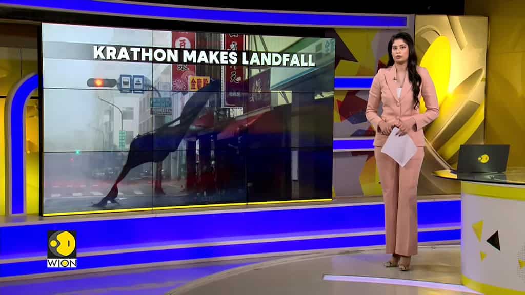 Krathon Makes Landfall In Taiwan's South