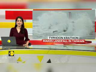 Typhoon Krathon Continues To Batter Parts Of Taiwan