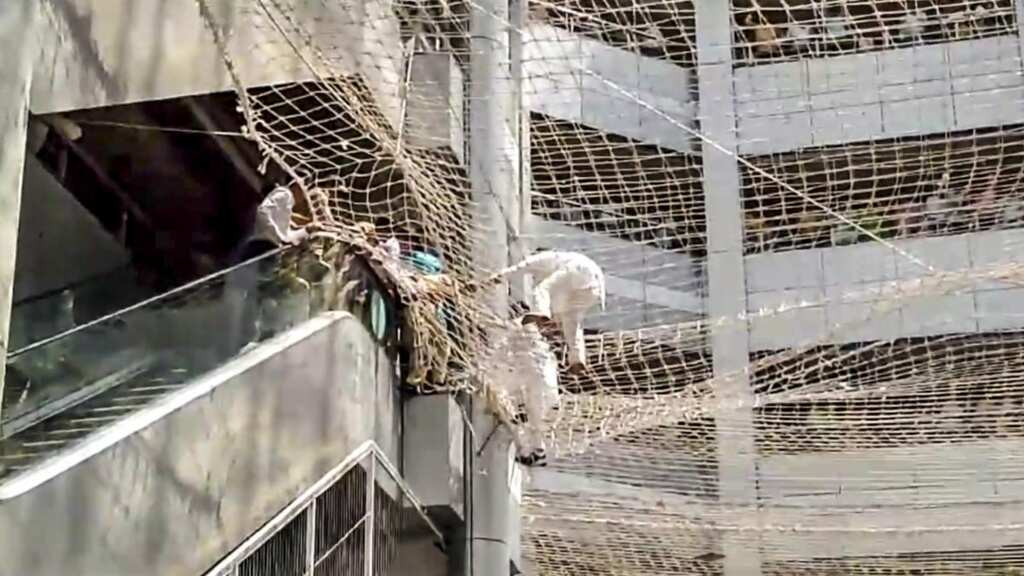 Maharashtra deputy speaker jumps onto safety net during tribal quota protest at Mantralaya