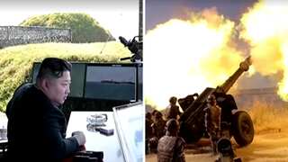 North Korea's Kim Jong Un observes live-fire artillery drill