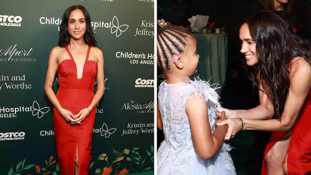 Meghan Markle stuns in red gown as she makes surprise appearance at Children's Hospital LA gala