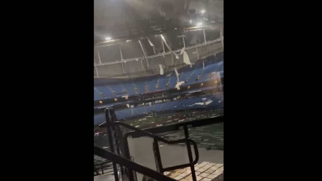 Watch: Hurricane Milton rips off roof of Tampa Bay Rays’ MLB stadium