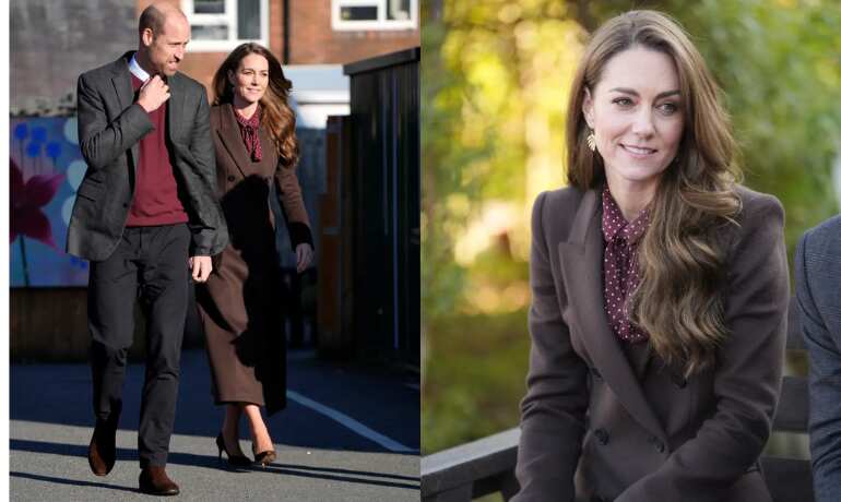 Kate Middleton looks happy in her first public appearance since ending chemotherapy