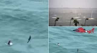 Watch: Man rescued 48 km off coast in ‘nightmare scenario’ as Hurricane Milton pounded Florida
