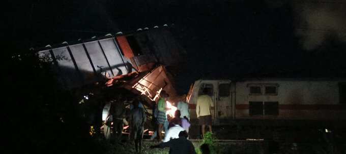 Express train collides with goods train in India's Tamil Nadu, fire breaks out in two coaches; several injured