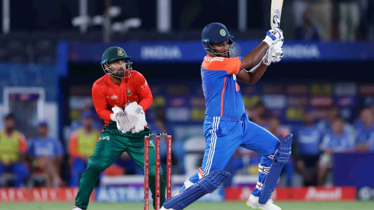 WATCH: Sanju Samson wreaks havoc in Hyderabad with 0,6,6,6,6,6 in single over against Bangladesh