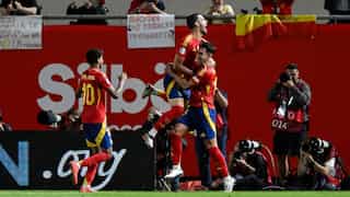 Rodri replacement Zubimendi guides injury-hit Spain home over Denmark in Nations League tie