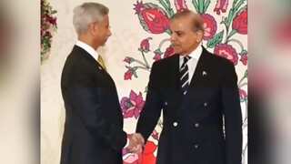 SCO Summit: EAM S Jaishankar exchanges greetings with Pakistan PM Sharif