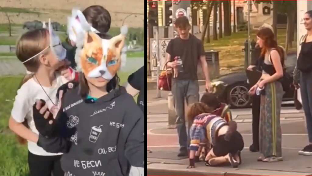 Why are Russian teens dressing up as animals and walking on all fours?