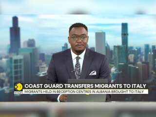 Migrants Held In Reception Centres In Albania Brought To Italy