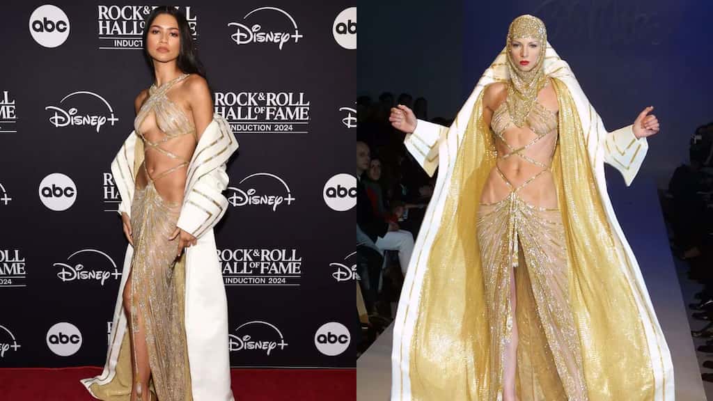 Zendaya channels Cher at Rock & Roll Hall of Fame induction ceremony; dons 2001 Bob Mackie couture gown