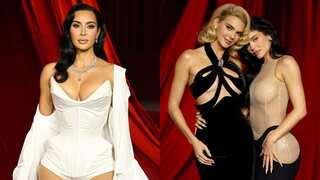 Kim Kardashian stuns in lingerie-inspired dress at Academy Museum gala; Kylie and Kendall twin in black