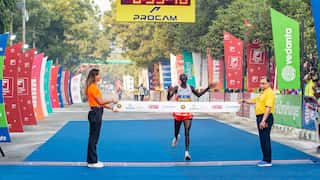 Delhi Half Marathon: Joshua Cheptegei takes home crown, Alemaddis Eyayu stuns Cynthia Limo