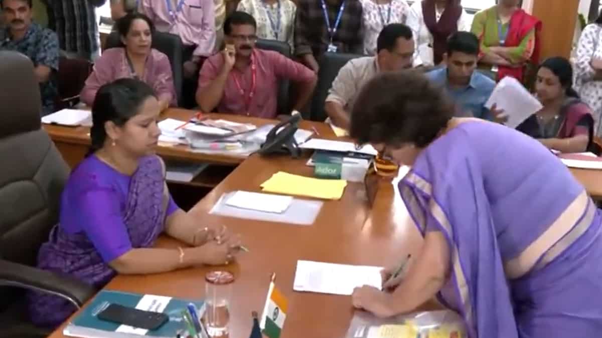 Priyanka Gandhi Vadra files nomination for Wayanad parliamentary by-election