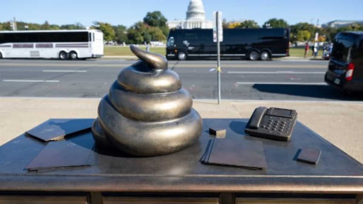 Poop on Pelosi's table statue in Washington mocking Jan 6 rioters grabs eyeballs