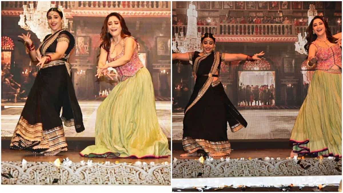 Vidya Balan falls on stage during Ami Je Tomar 3.0 performance with Madhuri Dixit: Watch