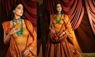 Sonam Kapoor looks ethereal in khadi lehenga and body ornament made of 'multani mitti'