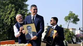 PM Narendra Modi and Spain’s President Pedro Sanchez hold roadshow in India’s Vadodara
