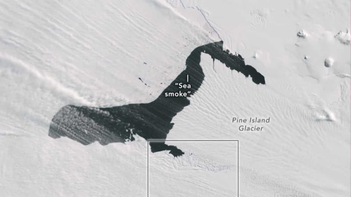 Satellite captures bizarre smoke rising from Antarctic glacier. What is it?